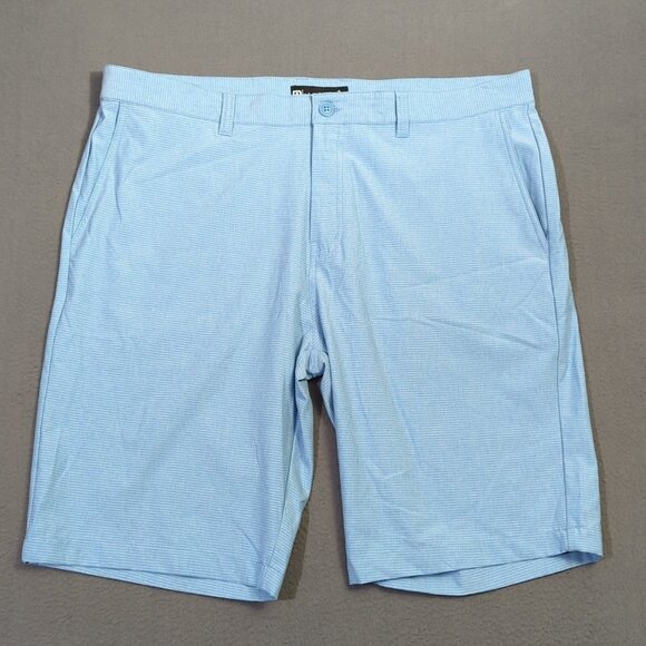 Travis Mathew Shorts Men's 40 Blue Flat Front Golf Performance Casual Preppy - Picture 1 of 8